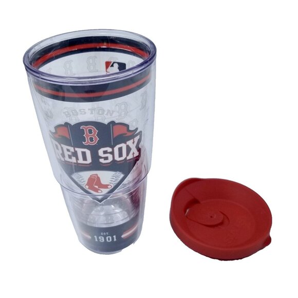 Tervis MLB Boston Red Sox Tumbler RD1 Travel Lid 24 oz Clear - Picture 1 of 8